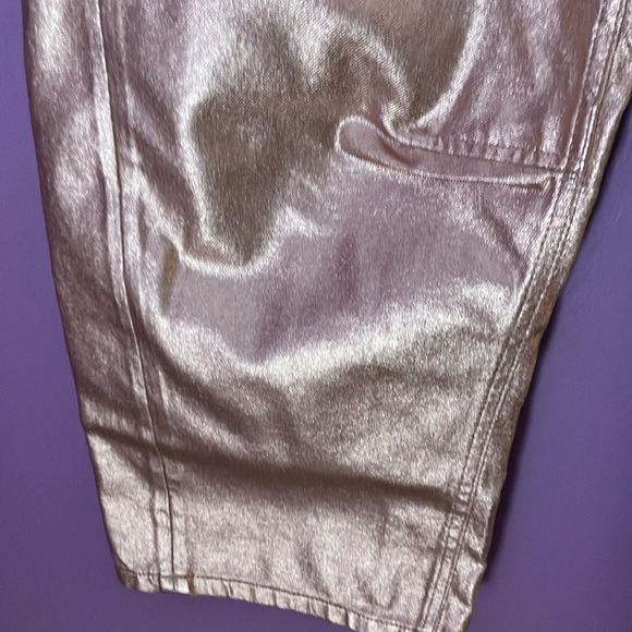 Free People (We The Free) Metallic Moxie Low Slung Pull On Barrel Pants - Picture 9 of 11